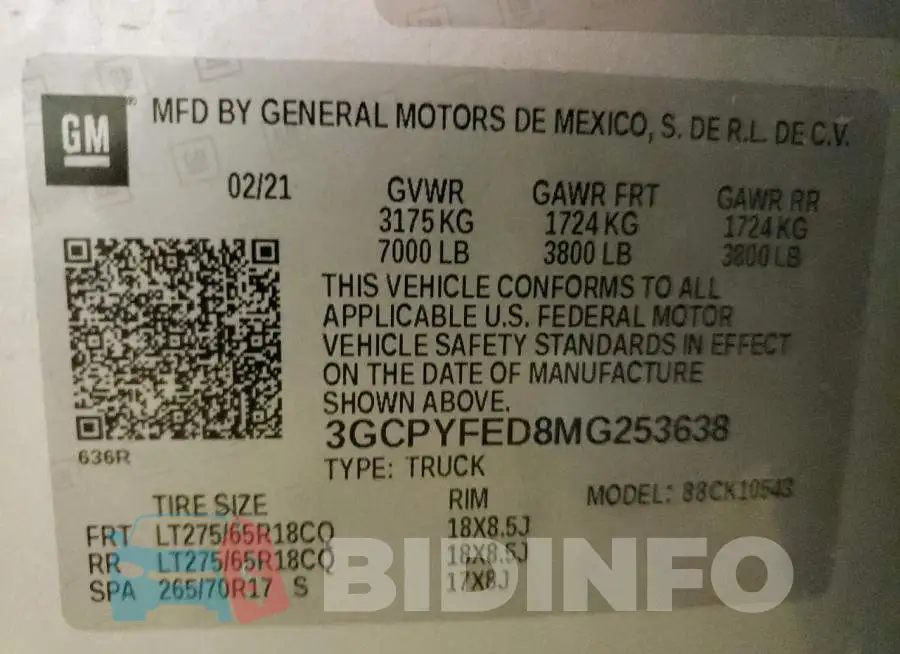 3GCPYFED8MG253638 Photo# 10
