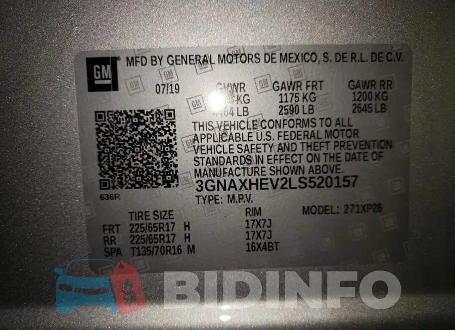3GNAXHEV2LS520157 Photo# 10