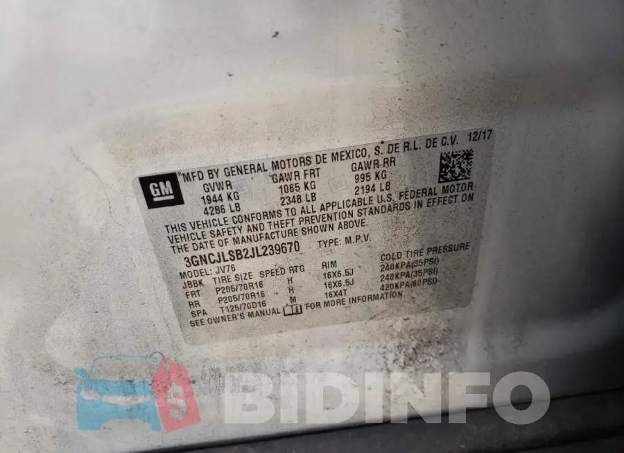 3GNCJLSB2JL239670 Photo# 10