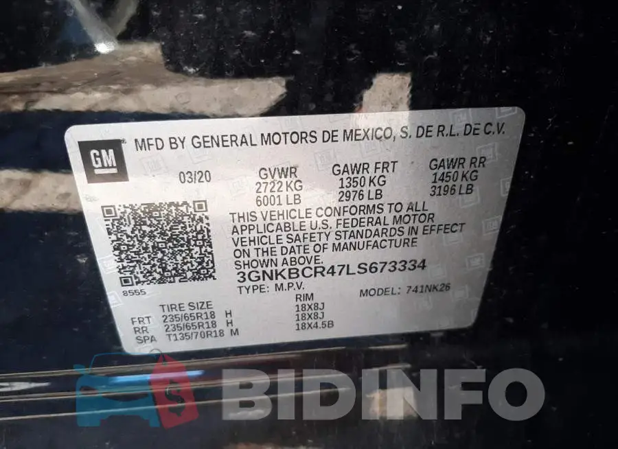 3GNKBCR47LS673334 Photo# 10