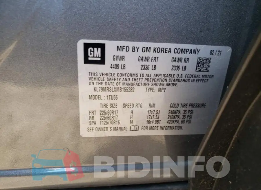 KL79MRSLXMB155282 Photo# 10