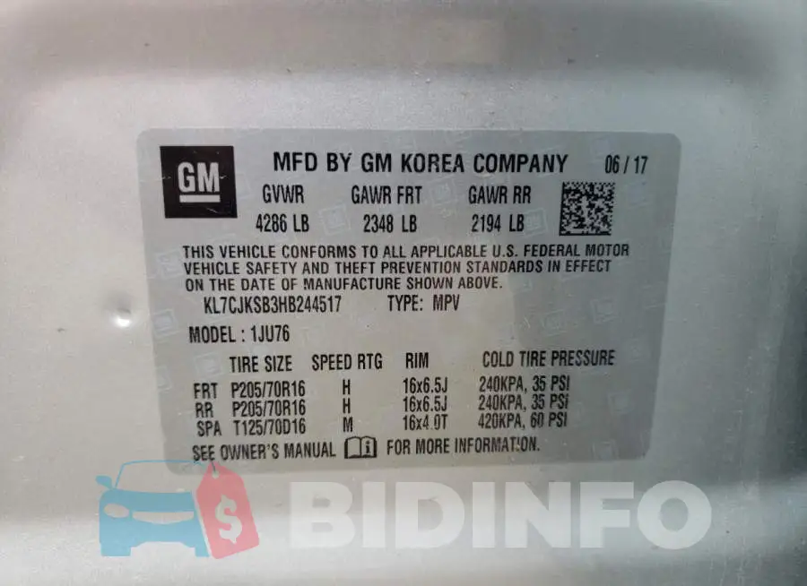 KL7CJKSB3HB244517 Photo# 10