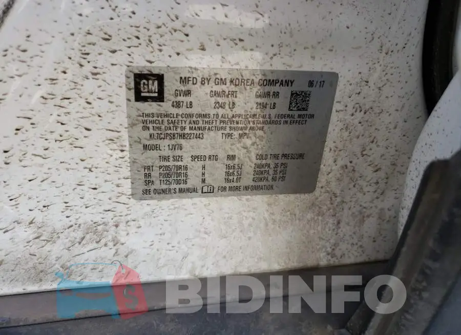 KL7CJPSB7HB227443 Photo# 10