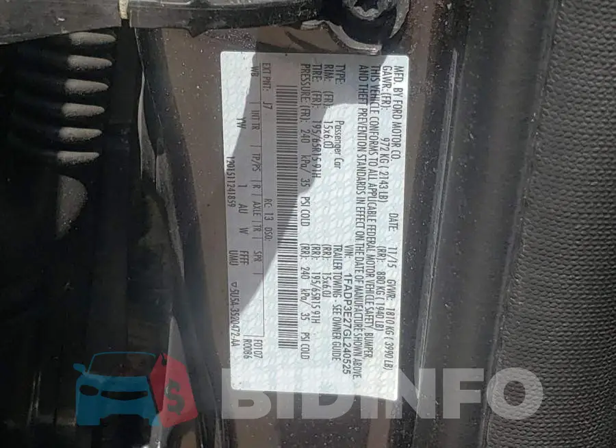 1FADP3E27GL240525 Photo# 10
