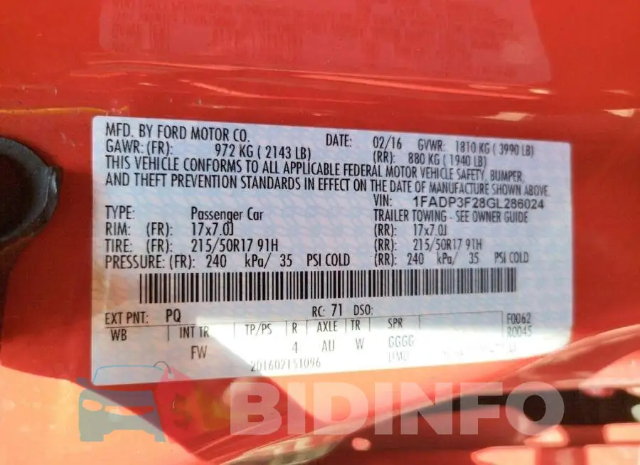 1FADP3F28GL286024 Photo# 10