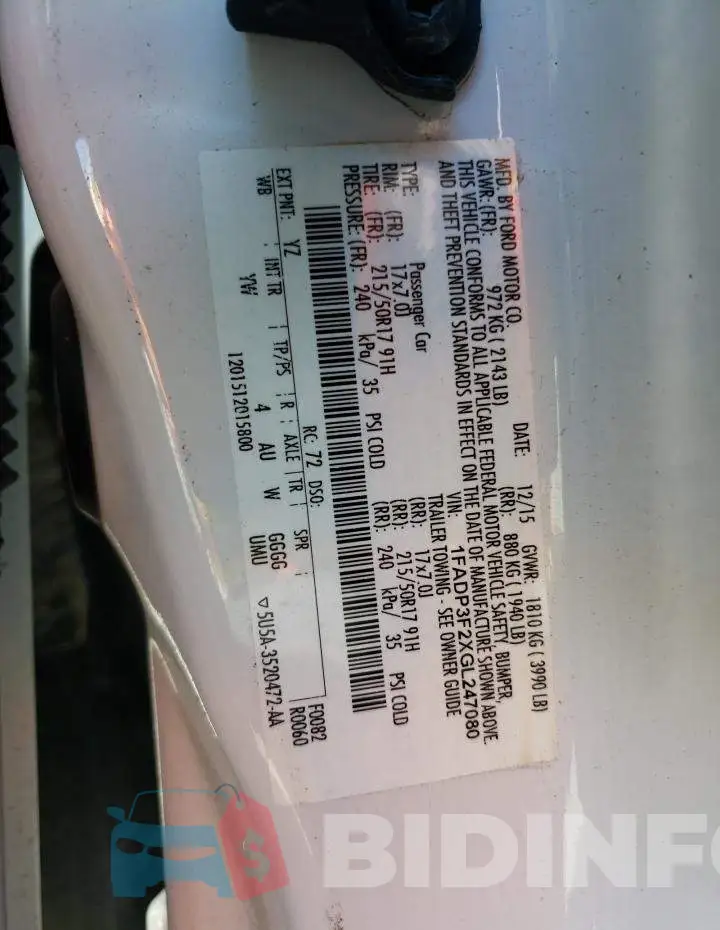 1FADP3F2XGL247080 Photo# 10