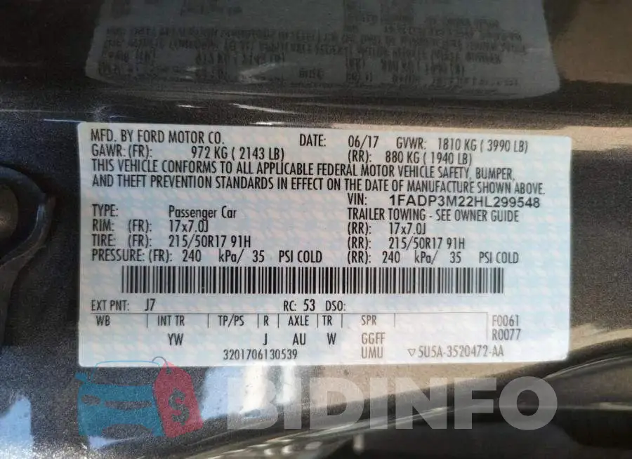 1FADP3M22HL299548 Photo# 10