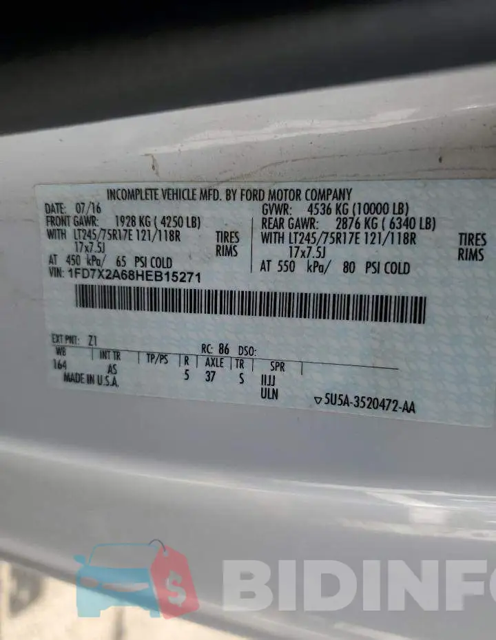 1FD7X2A68HEB15271 Photo# 10