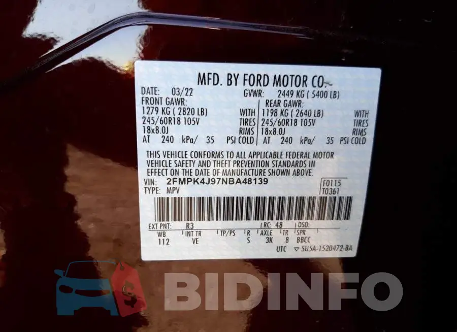 2FMPK4J97NBA48139 Photo# 10