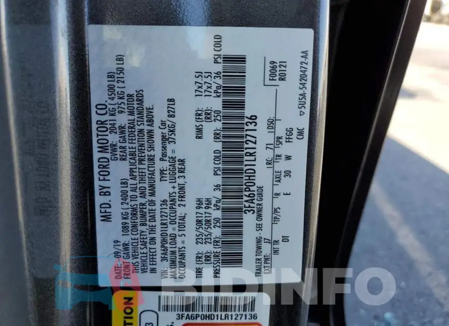 3FA6P0HD1LR127136 Photo# 10