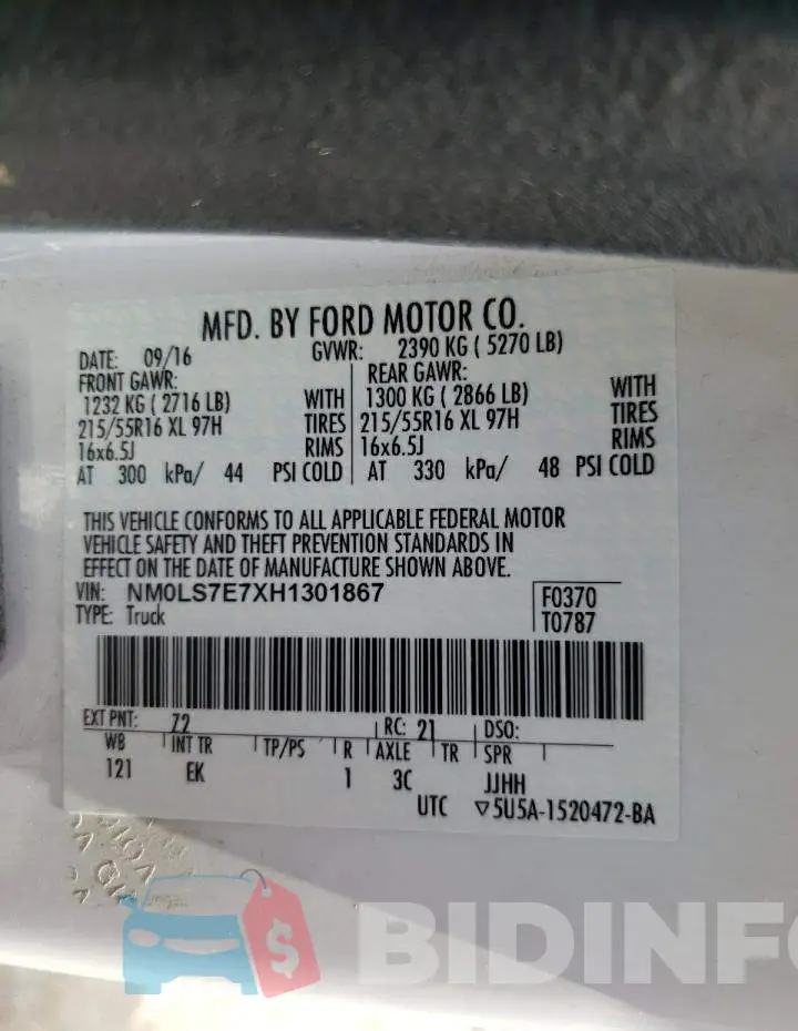 NM0LS7E7XH1301867 Photo# 10