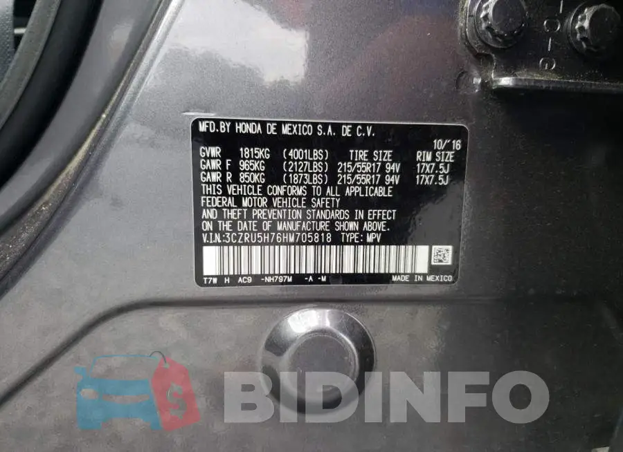 3CZRU5H76HM705818 Photo# 10