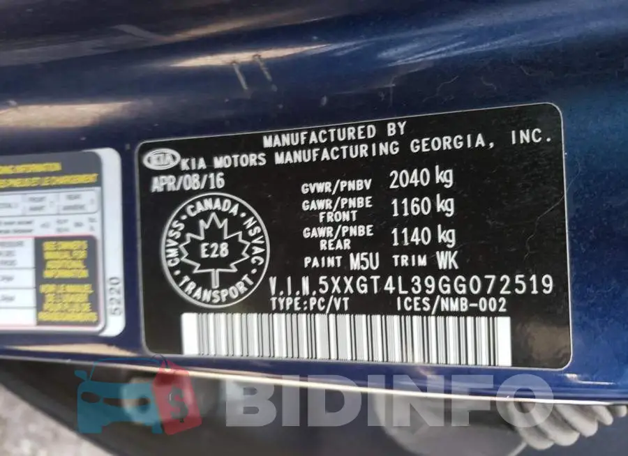 5XXGT4L39GG072519 Photo# 10