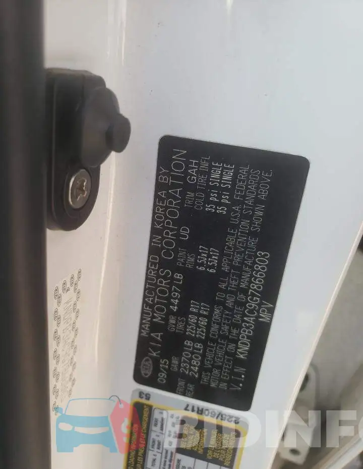 KNDPB3AC9G7866803 Photo# 10