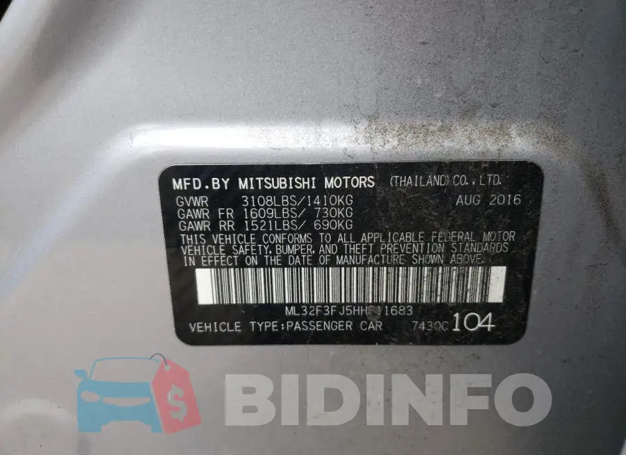 ML32F3FJ5HHF11683 Photo# 10