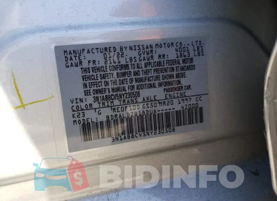 3N1AB8CV5NY230508 Photo# 10