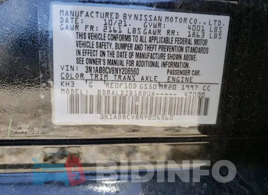 3N1AB8CV8NY206560 Photo# 10