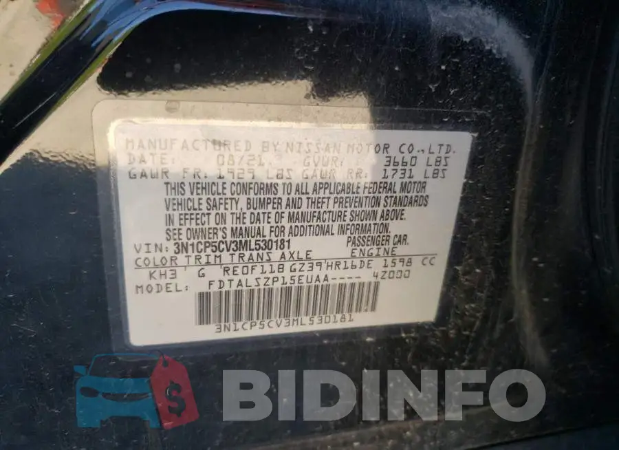 3N1CP5CV3ML530181 Photo# 10