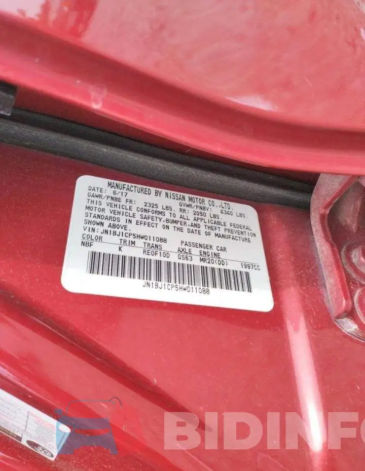 JN1BJ1CP5HW011088 Photo# 10