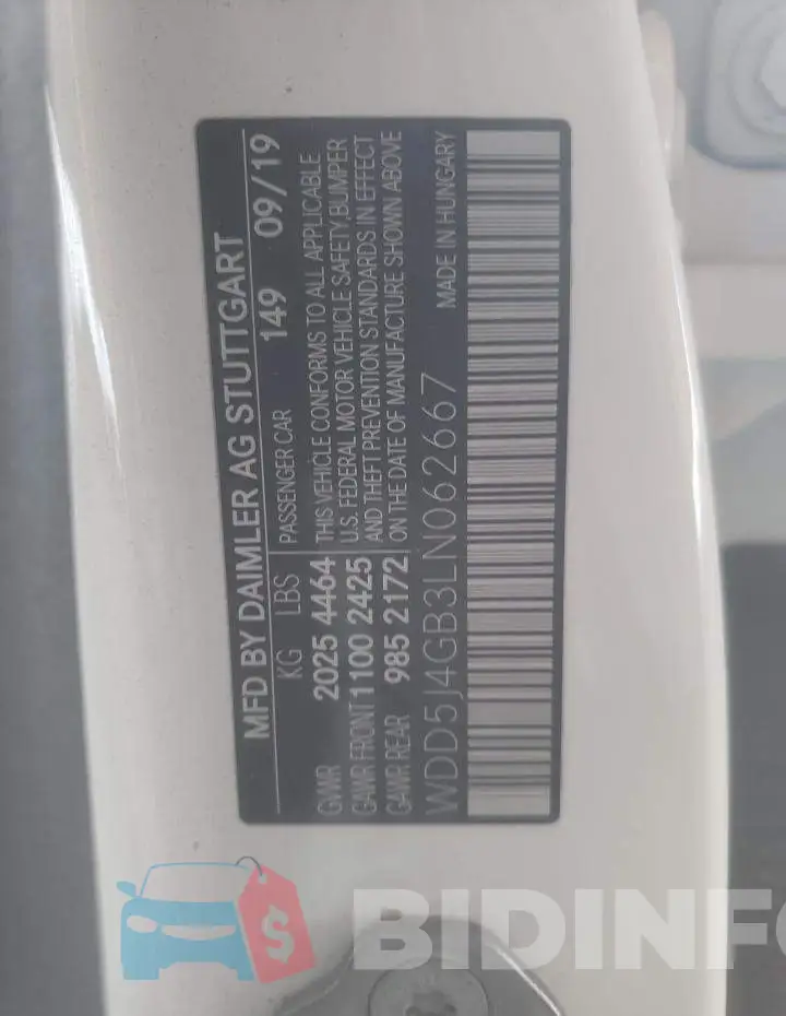 WDD5J4GB3LN062667 Photo# 10