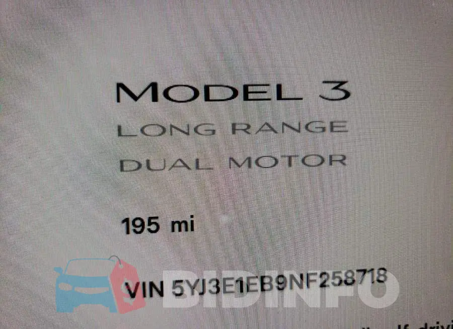 5YJ3E1EB9NF258718 Photo# 8