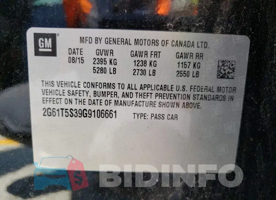 2G61T5S39G9106661 Photo# 10