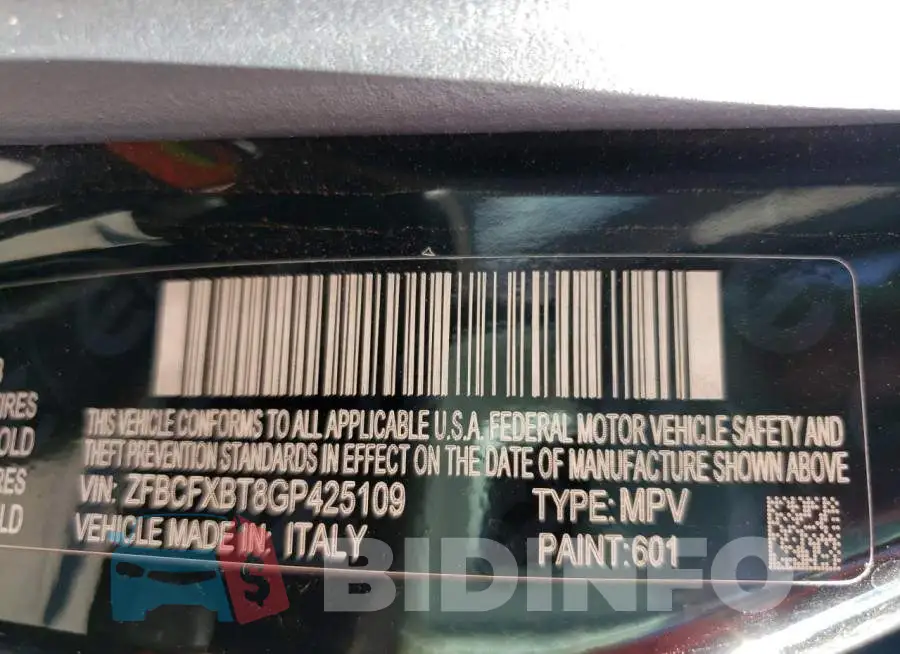 ZFBCFXBT8GP425109 Photo# 10