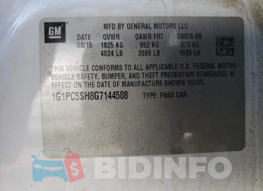 1G1PC5SH8G7144508 Photo# 10
