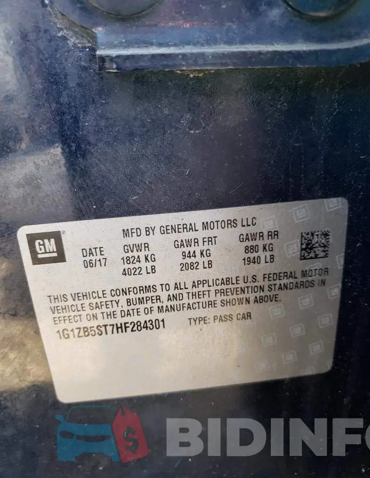 1G1ZB5ST7HF284301 Photo# 10