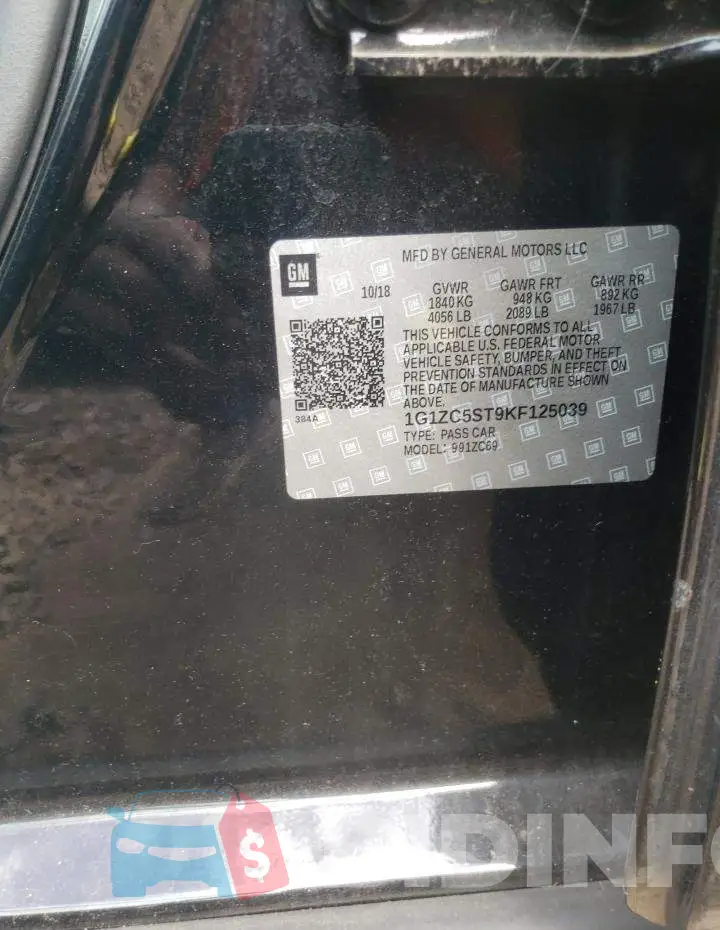 1G1ZC5ST9KF125039 Photo# 10