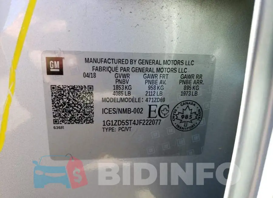 1G1ZD5ST4JF222077 Photo# 10