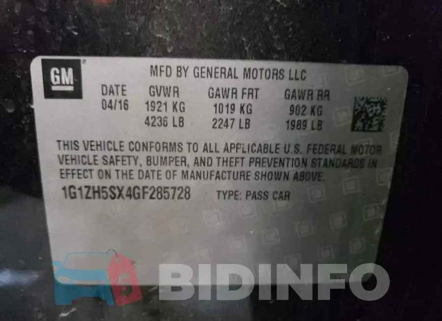 1G1ZH5SX4GF285728 Photo# 10