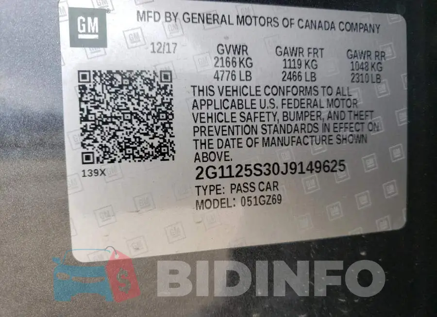 2G1125S30J9149625 Photo# 10
