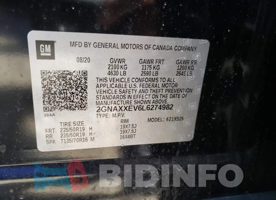 2GNAXXEV6L6274982 Photo# 10
