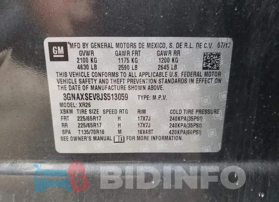 3GNAXSEV8JS513059 Photo# 10