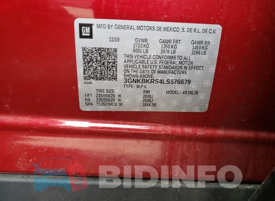 3GNKBKRS4LS576679 Photo# 10