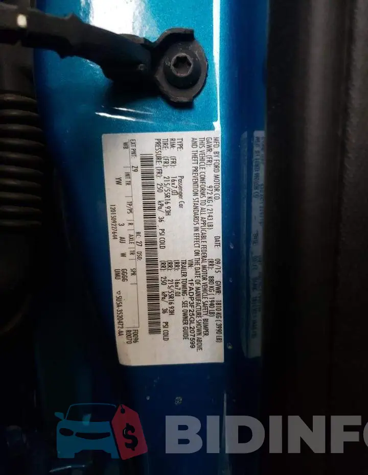 1FADP3F25GL207599 Photo# 10