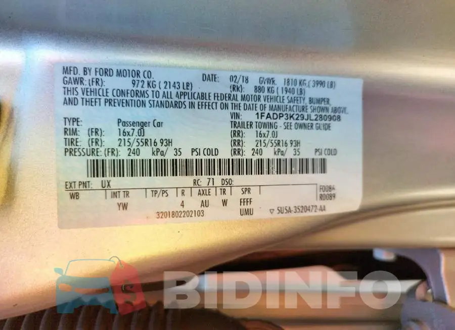 1FADP3K29JL280908 Photo# 10