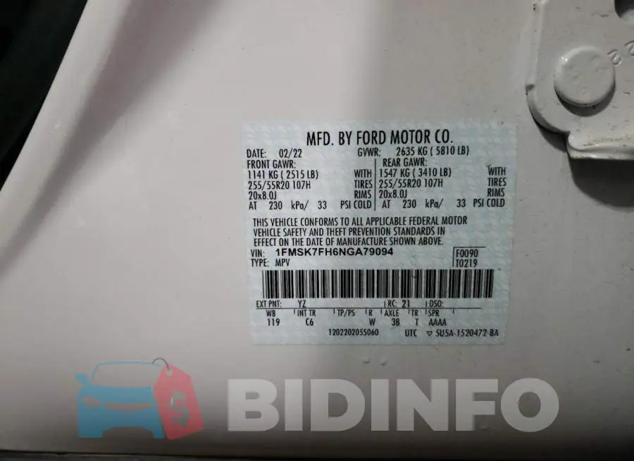 1FMSK7FH6NGA79094 Photo# 10