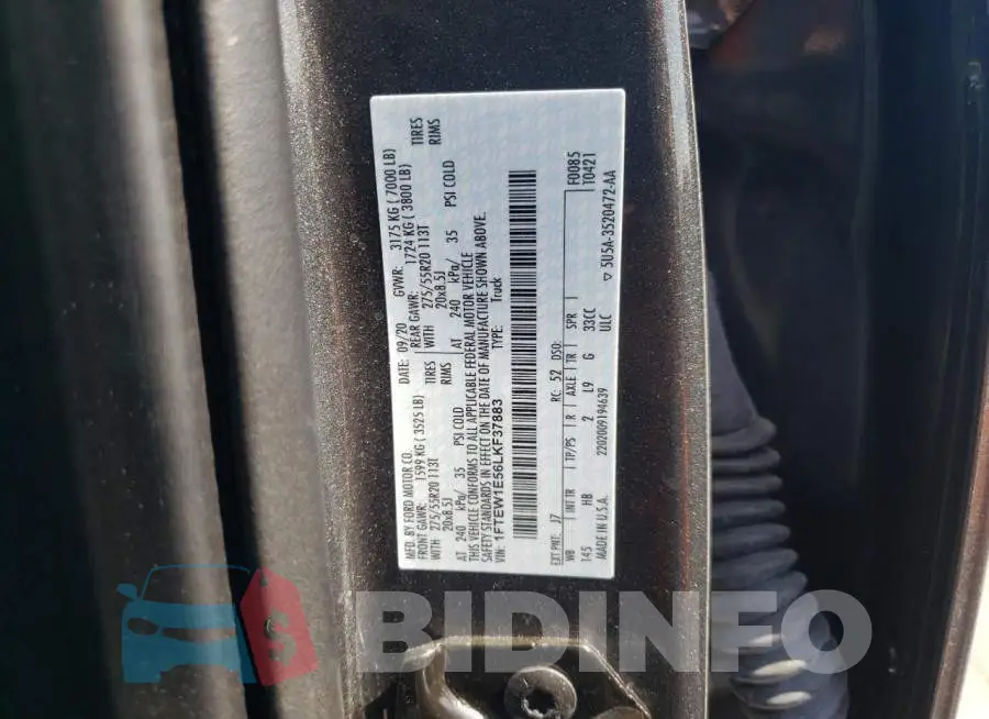 1FTEW1E56LKF37883 Photo# 10