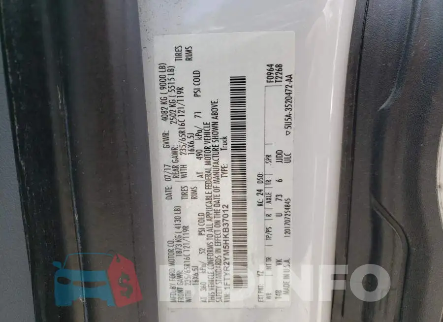 1FTYR2YM5HKB37012 Photo# 10