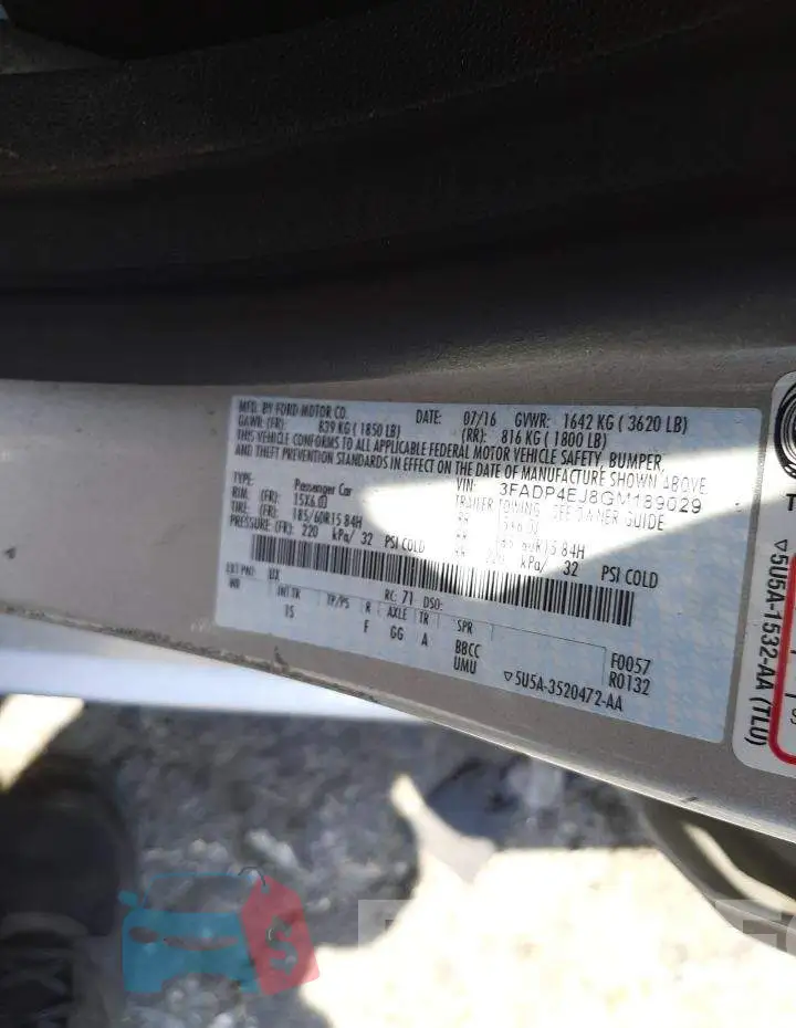 3FADP4EJ8GM189029 Photo# 10
