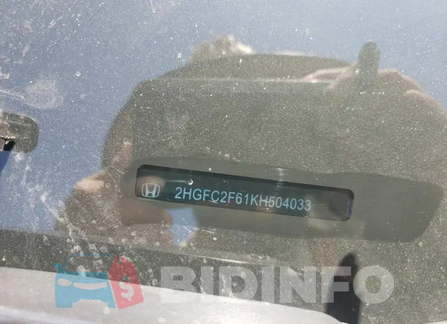 2HGFC2F61KH504033 Photo# 10