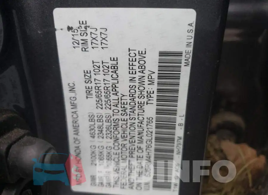 5J6RM4H76GL021765 Photo# 10