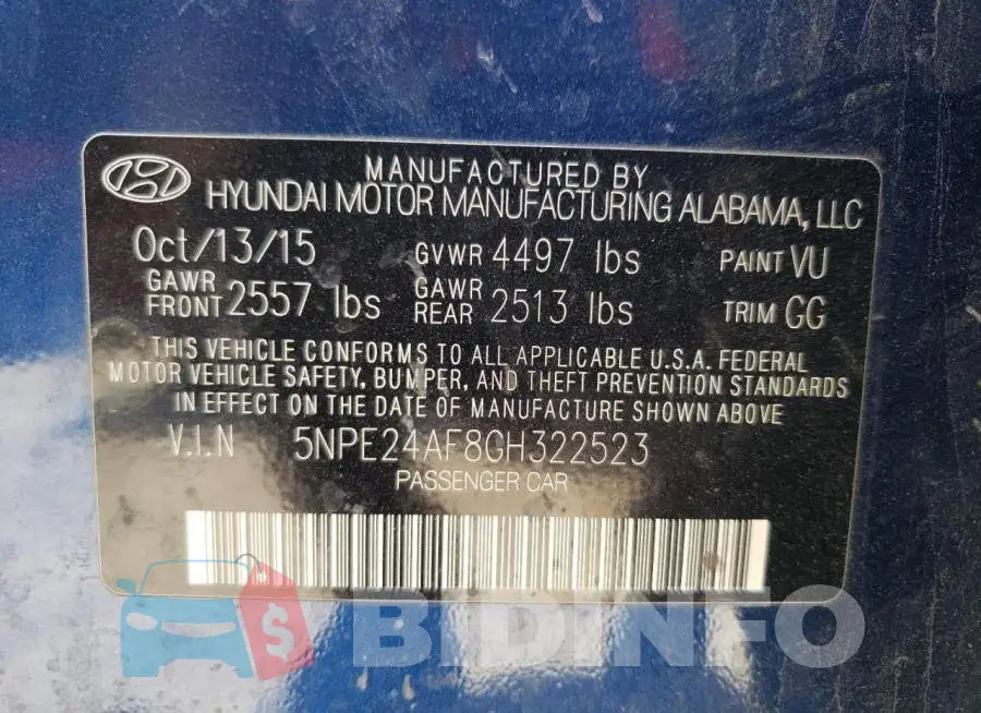 5NPE24AF8GH322523 Photo# 10