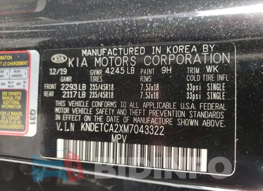 KNDETCA2XM7043322 Photo# 10
