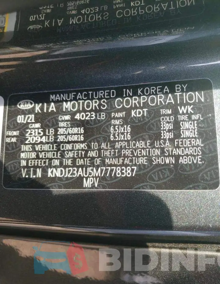 KNDJ23AU5M7778387 Photo# 10