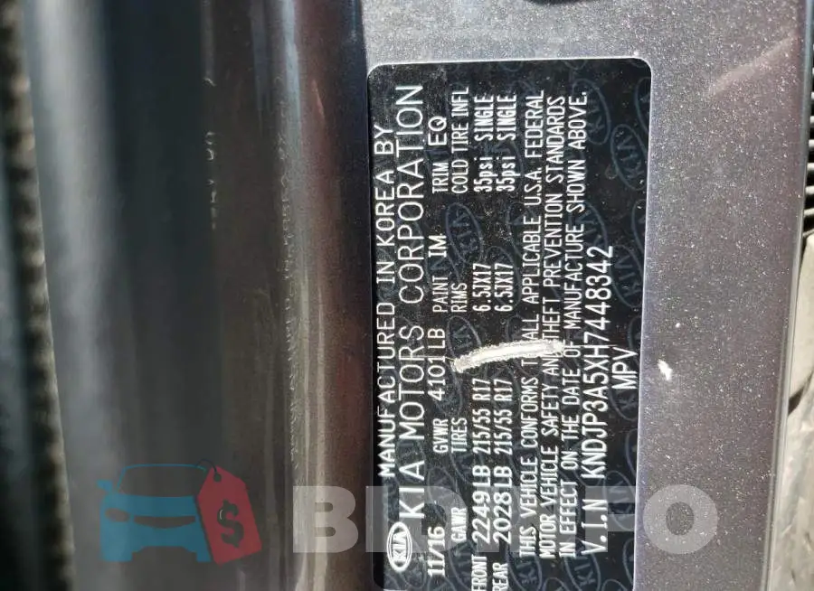 KNDJP3A5XH7448342 Photo# 10
