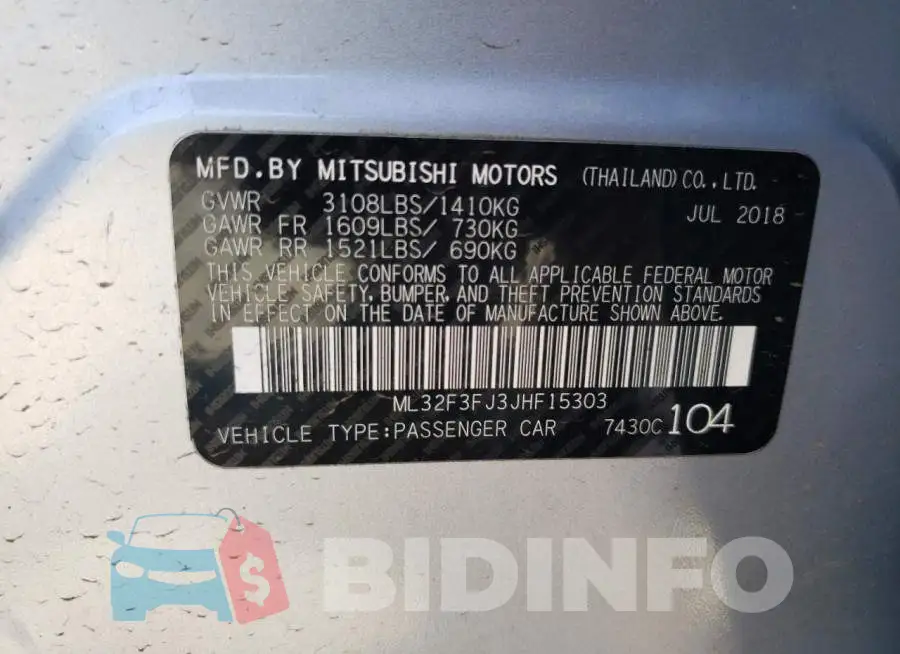 ML32F3FJ3JHF15303 Photo# 10