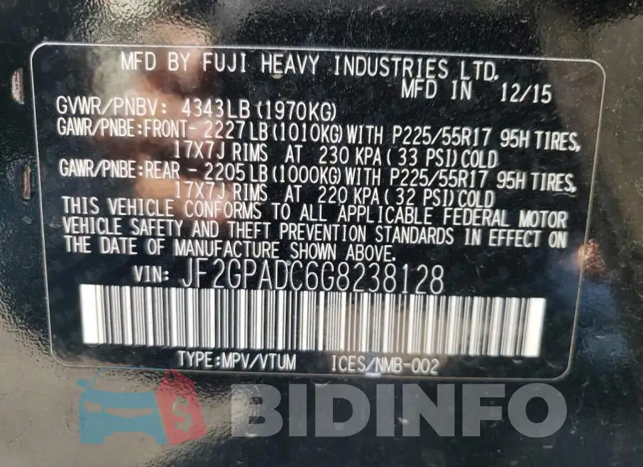 JF2GPADC6G8238128 Photo# 10
